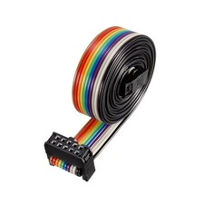 IDC Rainbow Wire Flat Ribbon Cable 10P A-type FC/FC Connector 2.54mm Pitch 1m