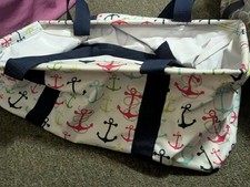 Thirty One Medium Utility Tote. New In Package First Mate Design - Anchors 359A