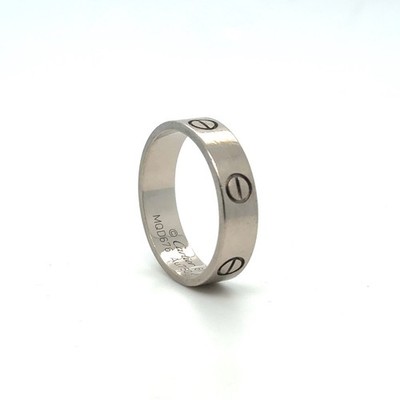 Cartier LOVE Ring   18 Karat Weißgold   Gr. 61   Breites Modell (4)