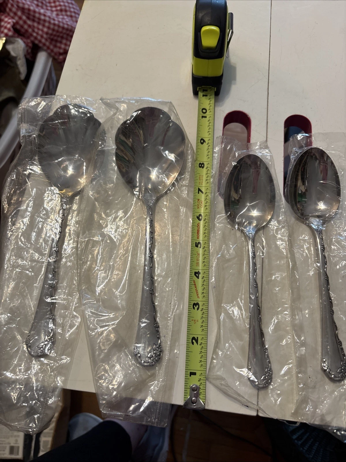 Oneida Belle Rose Set of 4 Serving Pieces Community Stainless Flatware New