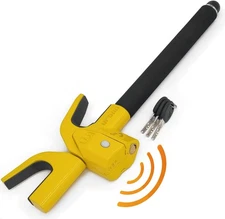 Urban UR978Y High Security Steering Wheel Lock Alarm 120dB, Most Visible Yellow 