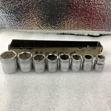 Vintage Craftsman -v- Metric Socket Set 9mm To 19mm With Rack Usa