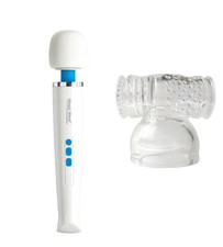 Magic Wand Rechargeable With Stroker Attachment Turbo With This Wild Duo