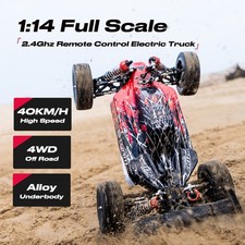 1:14 Electric 4WD Off Road RC Car 40KM/H High Speed Racing Buggy Alloy Chassis