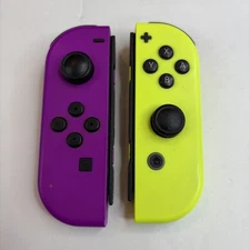 Nintendo Switch Joy-Con Controller - Neon Purple & Yellow - Authentic OEM