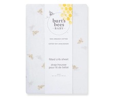 Burt's Bees Baby Essential Organic Cotton Fitted Crib Sheet, Breathable for Boy