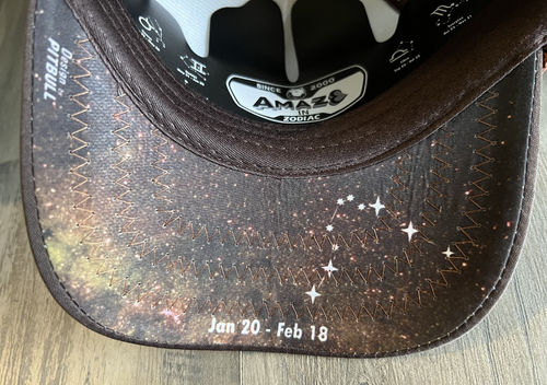 Aquarius Zodiac Pit Bull Snapback Baseball Trucker Hat Adjustable - New with Tag - Picture 2 of 12