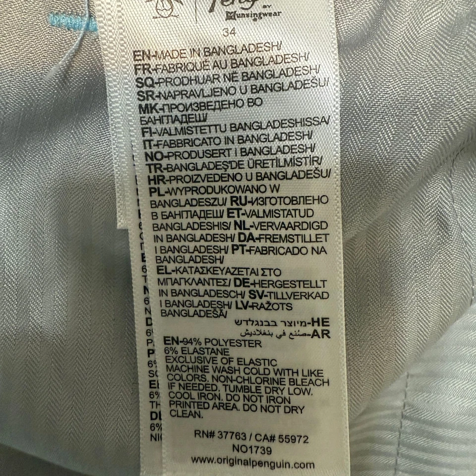 Pantalones Cortos de Golf Penguin Original Para Hombre 34 Azul con Club de Golf y Camiseta Foto 3 de 4