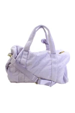 Stoney Clover Lane Womens Gold Tone Zipper Closure Shoulder Handbag Lavender Pur