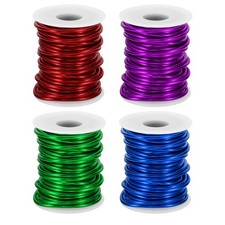 3mm Aluminum Wire for Jewelry Making, Metal Wrap, Blue/Red/Purple/Green