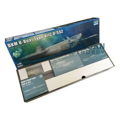US Stock Trumpeter 06801 1:48 DKM U-Boat VIIC U-552 Submarine Static Kit Warship