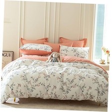 Floral King Duvet Cover, 100 Cotton Bedding Sets King 90"x104" Floral-yb