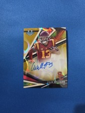 2022 Bowman's Best U Caleb Williams Gold Lava Refractor Auto 21/75 USC