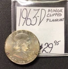 1963 D Franklin Silver Half Dollar! Very Minor Clipped Planchet! ENN Coins