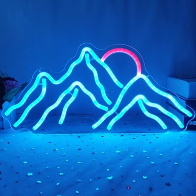 Dimmable Mountain Neon LED Light Sign, 16.9  *8   Sunris