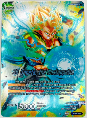 SS Gogeta the Unstoppable P-091 Promo Foil Dragon Ball Super Card Game | LP