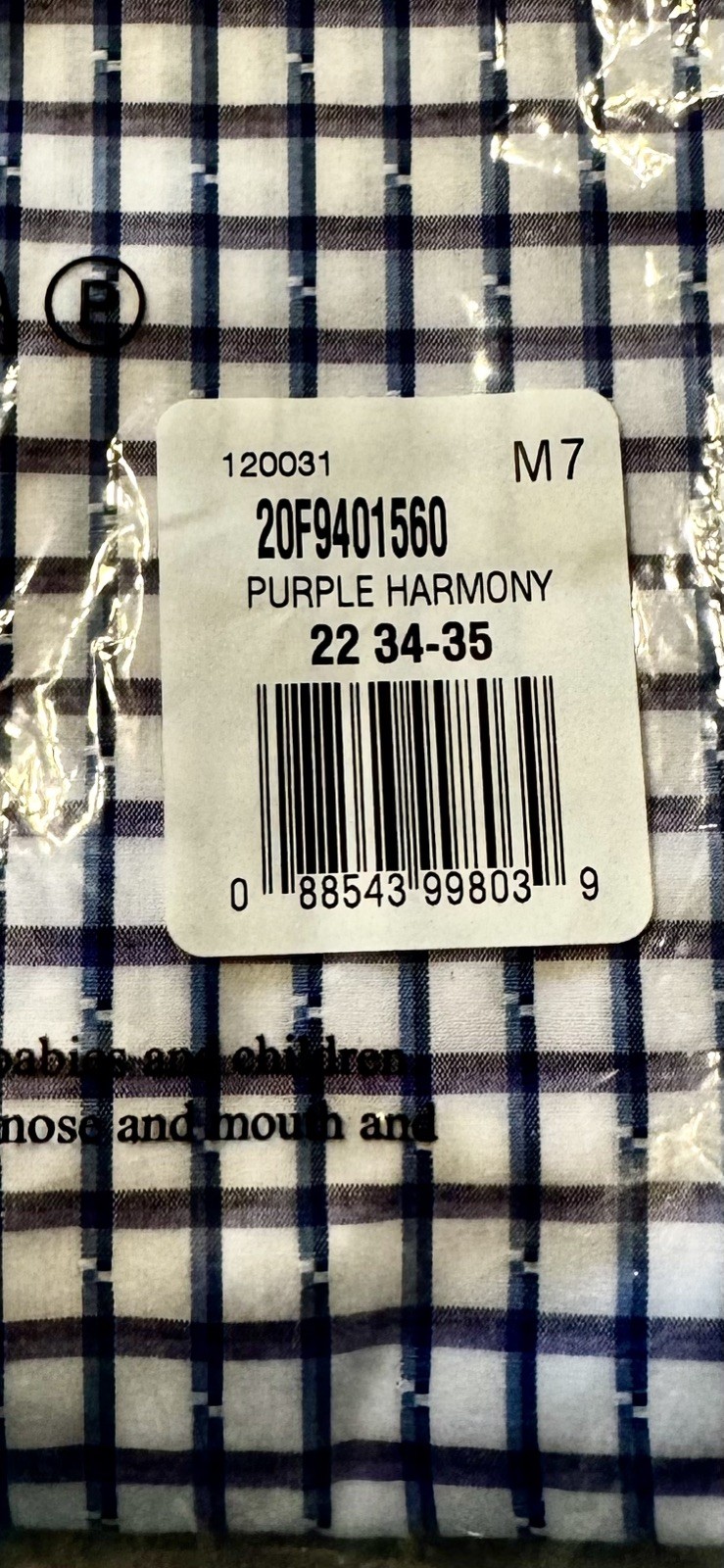 VAN HEUSEN Air BigFit Stretch Cooling Purple Blue Shirt Men's 22 34-35 NWT $60  thumbnail 7