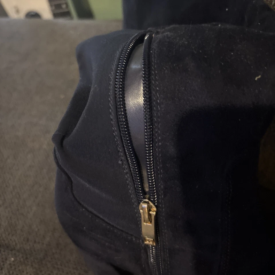 Botas hasta la rodilla Liz Claiborne para mujer talla 10M azul marino tacón grueso cremallera lateral Foto 3 de 4