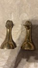 Pair of Gold Metallic Metal Duck Head Bookends, Animals/Birds Theme (2) — photo 2