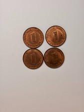 Jahrgangsset von 1 Pfennig M&uuml;nzen 1950 4 St&uuml;ck: D, F, G, J