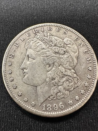 1896 Morgan Silver Dollar San Francisco Mint Circulated $1 Coin 0.9 Fineness