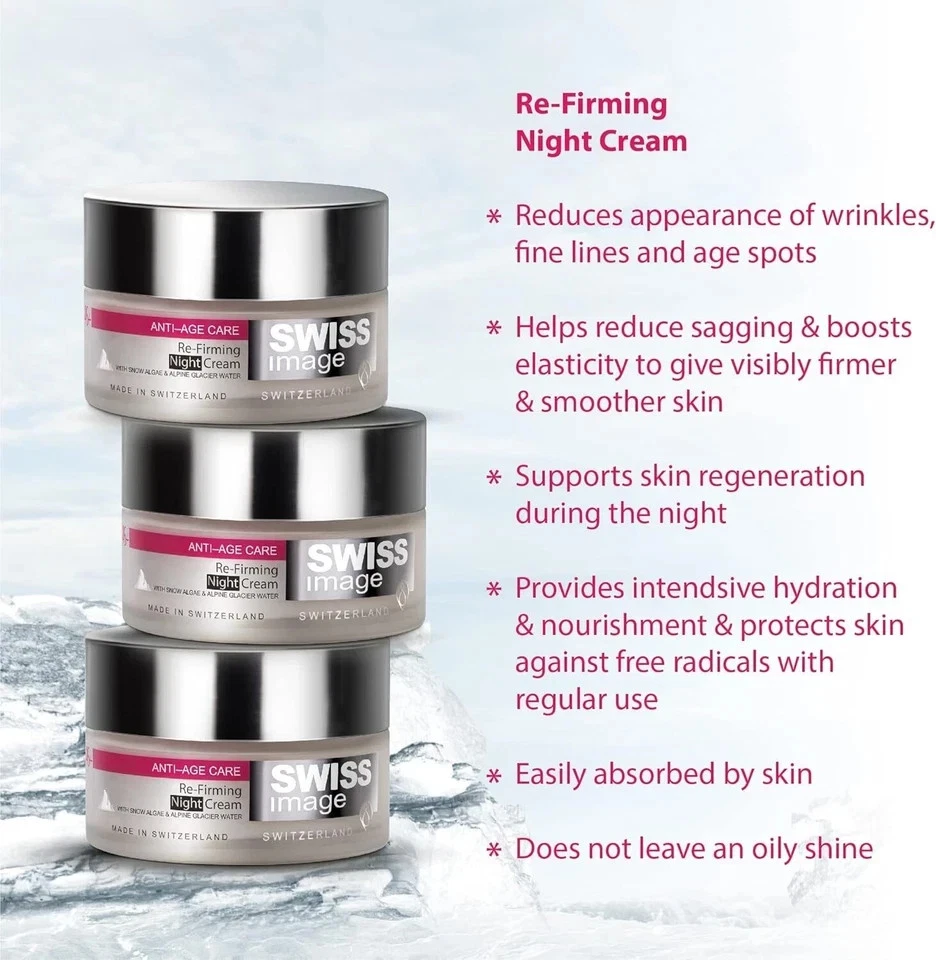 New Swiss Image Anti-Age 46+ Refirming Night Cream 50 ml Free Shipping Worldwide - Image 3 of 4