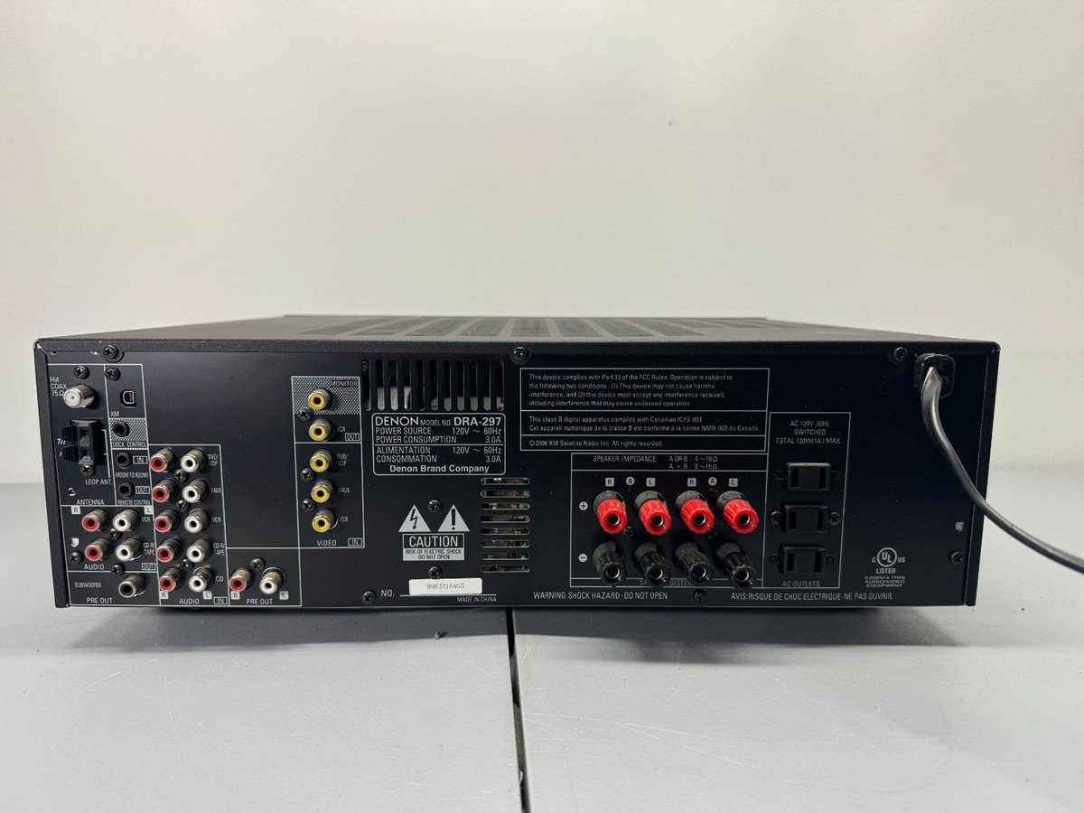 Denon DRA-297 Receiver HiFi Stereo Audio Phono Stage XM Radio