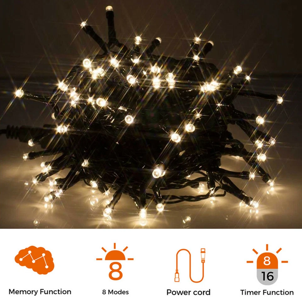 Waterproof 100-1000LED Christmas String Lights with 8 Modes & 8HRS Timer, Memory - Image 2 of 4