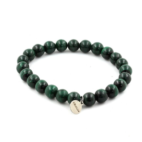 Armband Perlen Malachit Aus Kongo 8 Mm. Top-QualitäT 7A. Made In Frankreich-image