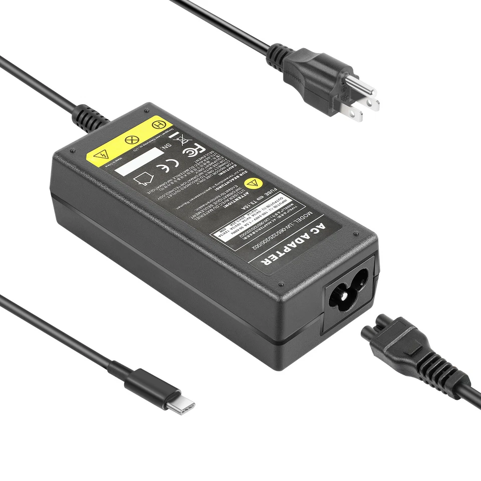 Cable de alimentación adaptador de CA cargador USB-C 65W para Dell Latitude 7430 P135G002 P136G002 Foto 3 de 4