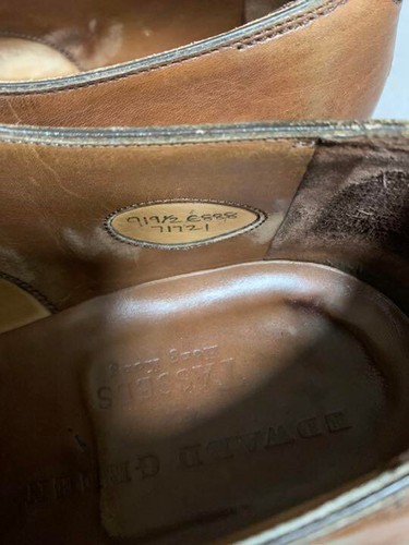 Edward Green Men's Leather Straight Tip Shoes Brown UK9 US9.5 EU43.5 E888 JPN - Picture 5 of 18