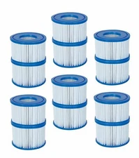 BESTWAY COLEMAN LAZY SPA POOL VI FILTER PUMP REPLACEMENT CARTRIDGE 12 PACK 58323
