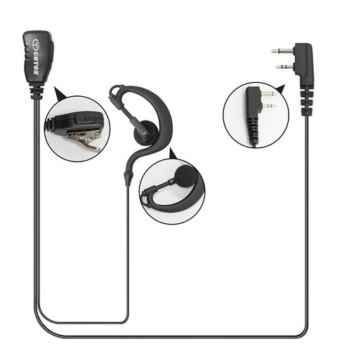 5× Earhook Earloop Słuchawki do radia IC-F3021 V8 V80E V82 V85 F4001 F4021 - Zdjęcie 3 z 4