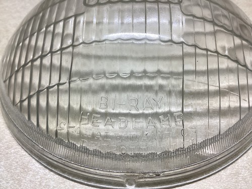 pair Bi-RAY head lamp Lens C.M. Hall Lamp Co. vintage 15420 1936 HUDSON 7 9/16” - Picture 2 of 11