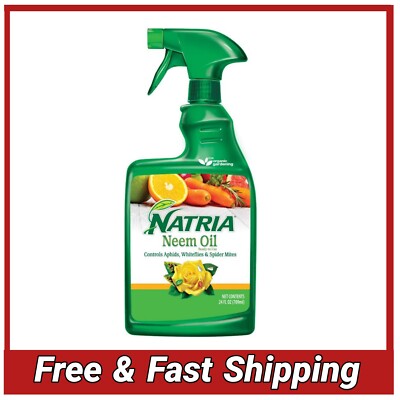Natria Neem Oil Spray for Plants - Organic Pest & Disease Control 24oz RTU