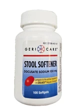 GERICARE Stool Softener Docusate Sodium 100MG Softgels 100ct --