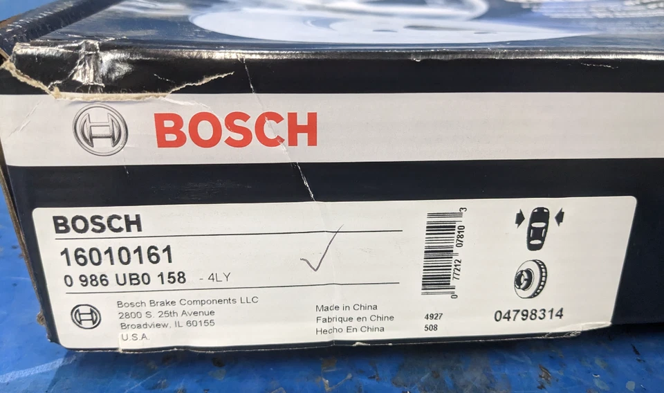 Rotor de freno de disco delantero ventilado Bosch QuietCast Premium 16010161 Foto 4 de 4