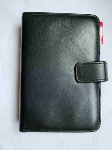 Microfile Executive Leather Personal File - Black - Various Sections - Maps etc - Picture 1 of 13