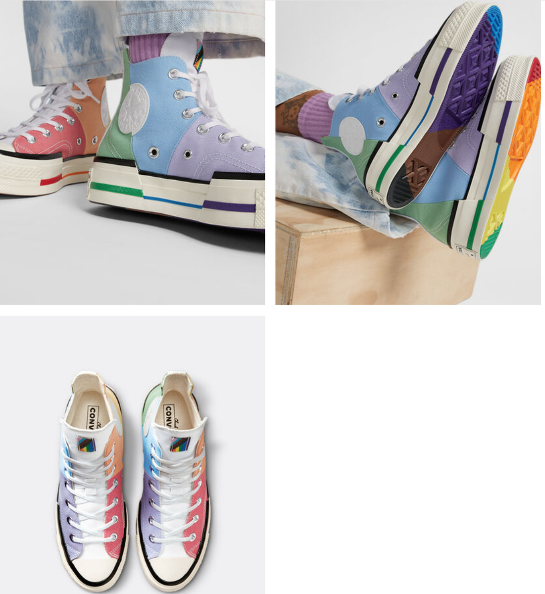 ゆかり NEW Women's CONVERSE Chuck 70 Plus Pride Shoes Sneakers
