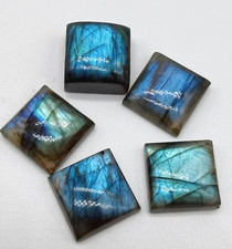  Wholesale Natural Labradorite Cabochon Square Shape Loose Gemstone Jewellery.