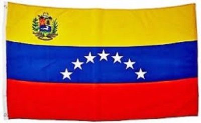 Venezuelan Flag with Shield 2x3 ft 7 Stars of Venezuela Coat of Arms 100D