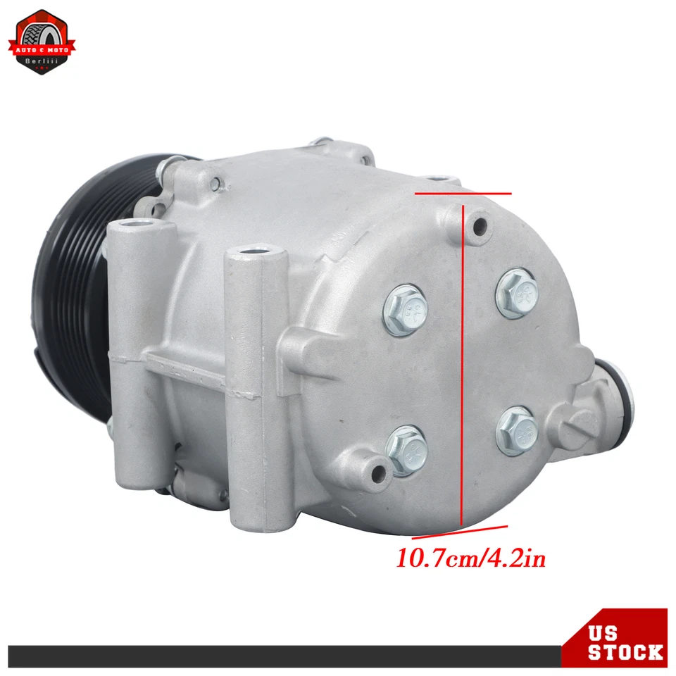 Compresor de aire acondicionado CO 2486AC para Mercury Grand Marquis 2003-2005 4,6 L 5,4 L V8 Foto 4 de 4