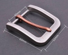 40mm Sturdy Solid Quality Stainless Steel Diy Leathercraft Heel Bar Belt Buckle