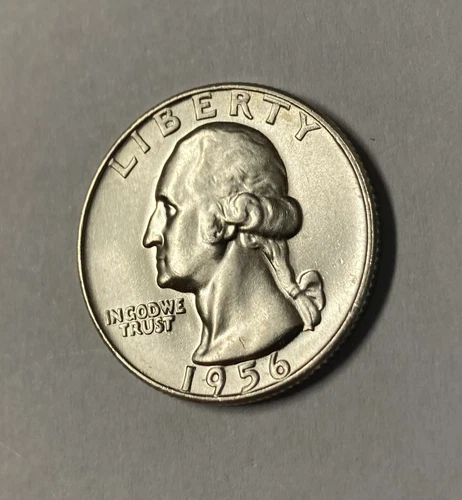 1956 D/D RPM Rare Washington Quarter - Gem BU - 90% Silver