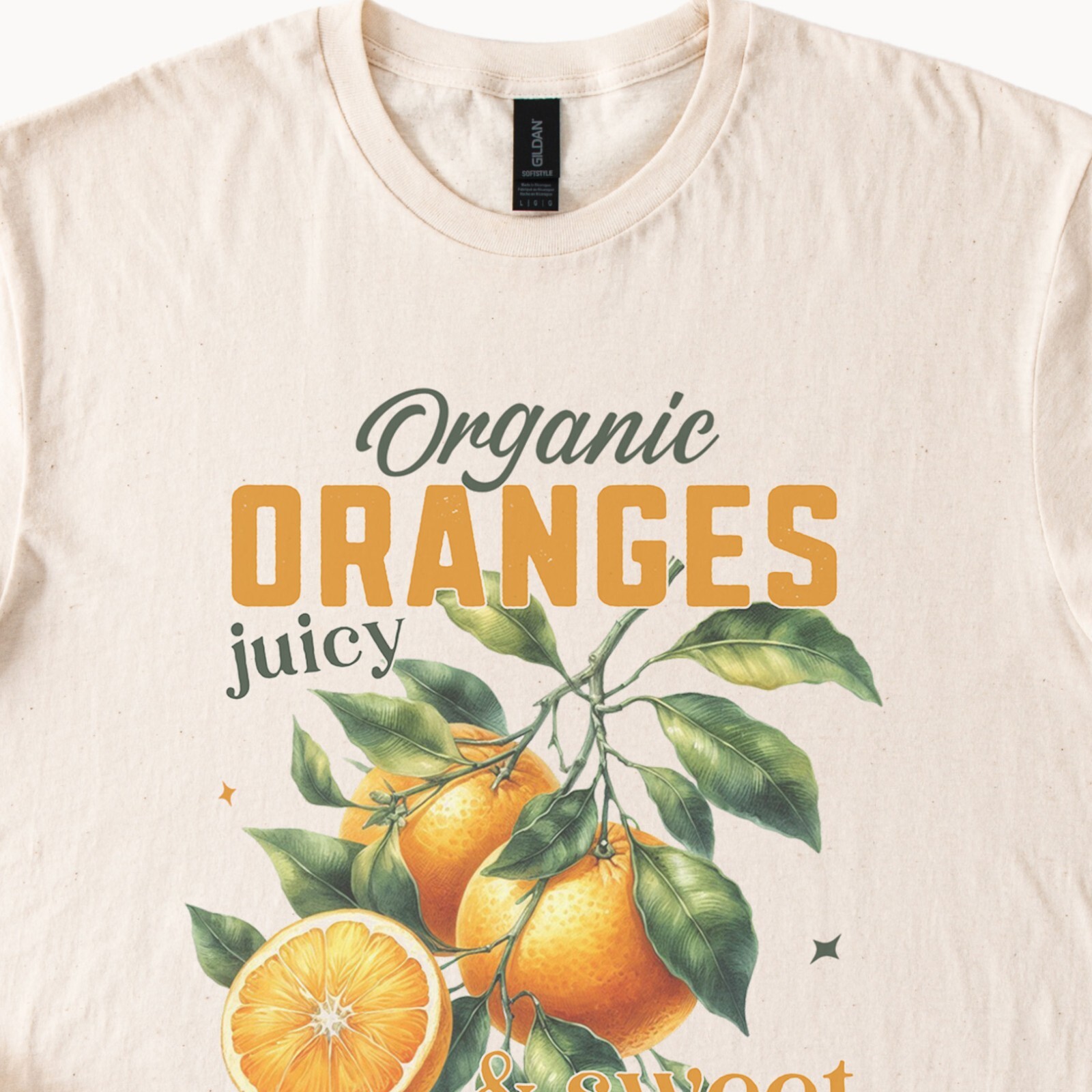 Organic Oranges Tee Juicy Sweet Citrus Fruit TShirt