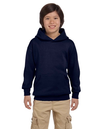 Hanes Youth 7.8 oz. EcoSmart 50/50 Cotton Poly Pullover TYwo Ply Hood P473 XS-XL - Picture 10 of 11