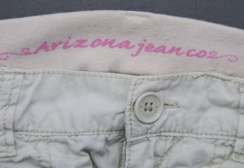 Girl's Arizona Jeans Cargo Capri Pants Beige Flex Waistband Size 12R (25x14 ) - Picture 3 of 9