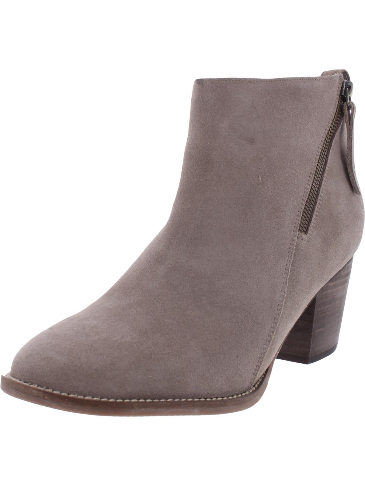 AQUA COLLEGE Womens Gray Western Waterproof Nancy Leather Booties 11 M