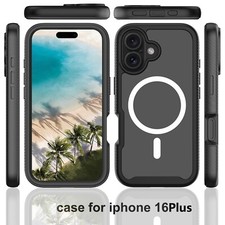 For iPhone 11-16 Plus/Pro/Pro Max Case Built-in Screen Protector Drop Proof