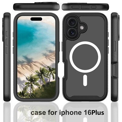 For iPhone 11-16 Plus/Pro/Pro Max Case Built-in Screen Protector Drop Proof